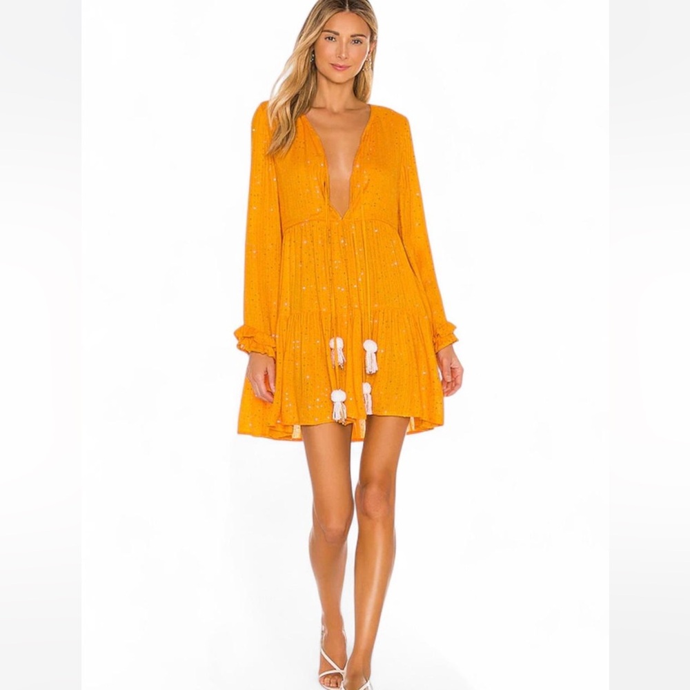 Revolve SUNDRESS Neo Short Dress in Saint Barth Curcuma XS/S